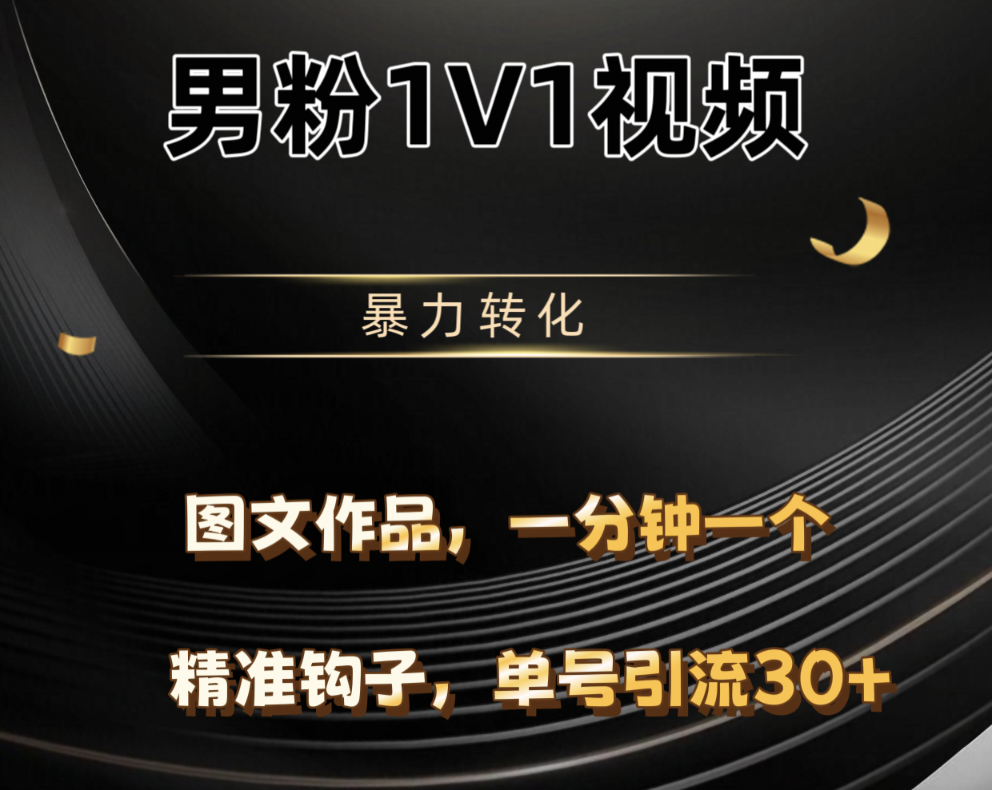 男粉1V1視頻，硬改攝像頭，高客單暴力轉化，單日600+