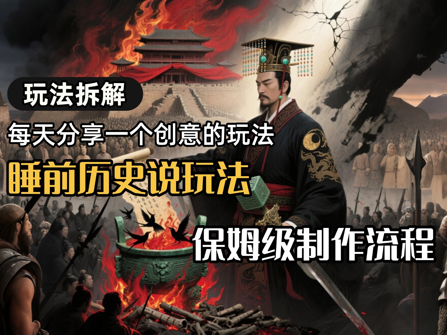 13條作品漲粉24.5萬，全流程拆解睡前歷史說，保姆級教程插圖