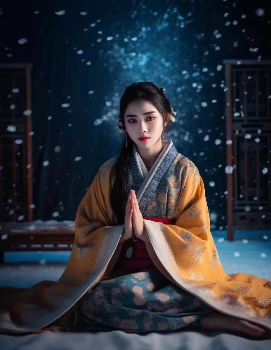 Midjourney關鍵詞-AI生成中國風古裝漢服美女人像提示關鍵詞插圖4 Midjourney關鍵詞-AI生成中國風古裝漢服美女人像提示關鍵詞插圖4