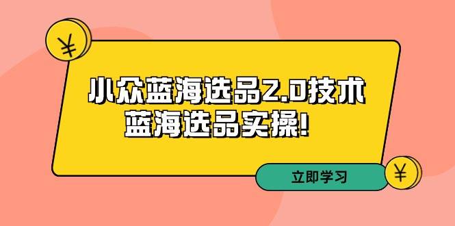 拼多多培訓第33期：小眾藍海選品2.0技術-藍海選品實操！