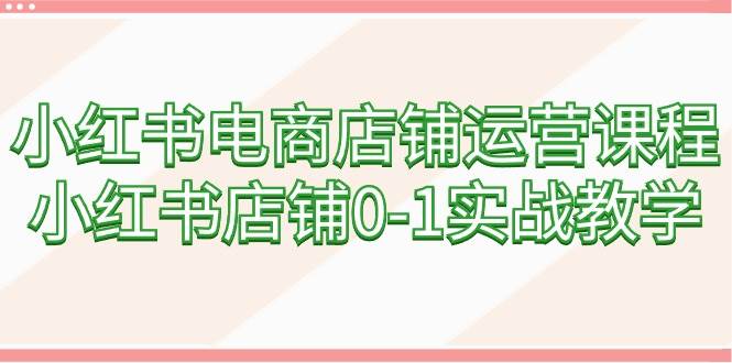 小紅書電商店鋪運營課程，小紅書店鋪0-1實戰(zhàn)教學（60節(jié)課）