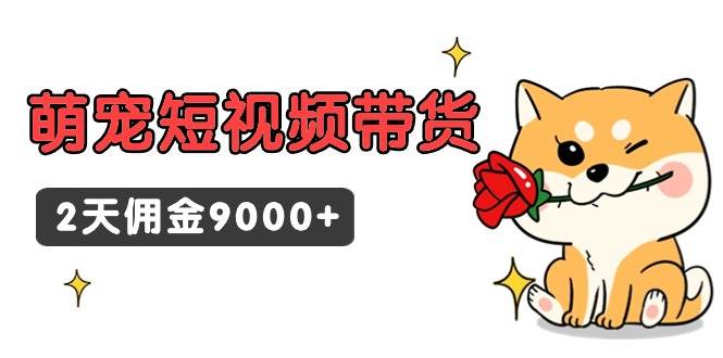 東哲日記·萌寵短視頻帶貨，2天傭金9000+