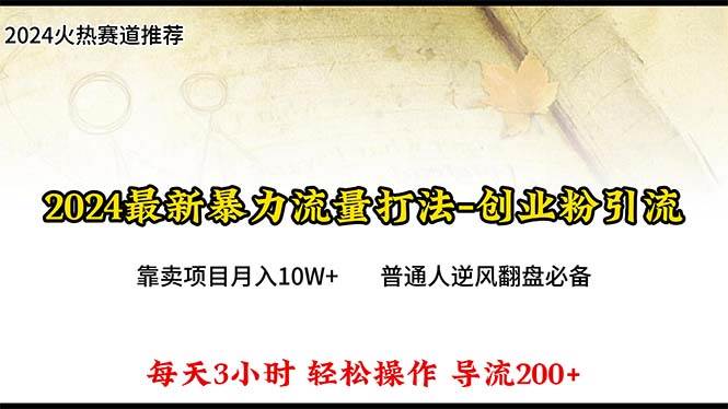2024年最新暴力流量打法,每日導入300+,靠賣項目月入10W+插圖 2024年最新暴力流量打法,每日導入300+,靠賣項目月入10W+插圖