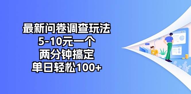 最新問卷調查玩法，5-10元一個，兩分鐘搞定，單日輕松100+