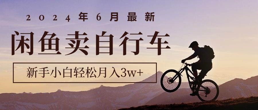 2024年6月最新閑魚賣自行車，新手小白輕松月入3w+項(xiàng)目