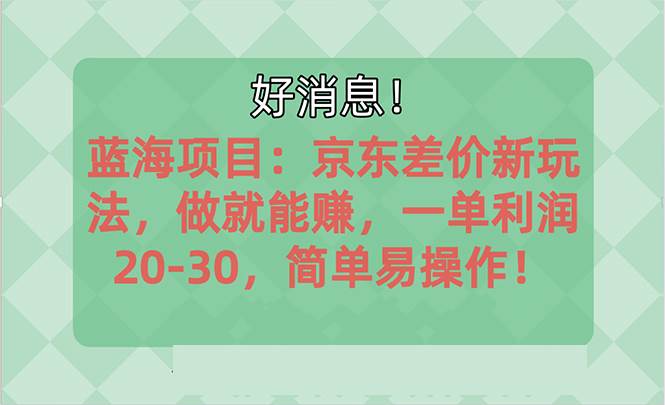 越早知道越能賺到錢的藍海項目:京東大平臺操作,一單利潤20-30,簡單…