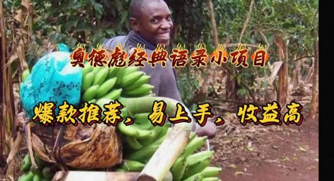 奧德彪經(jīng)典語(yǔ)錄小項(xiàng)目，爆款推薦，易上手，收益高