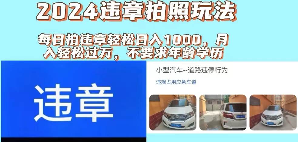 2024違章拍照新玩法,推廣躺賺+拍照賺錢雙模式,日入1000+插圖 2024違章拍照新玩法,推廣躺賺+拍照賺錢雙模式,日入1000+插圖